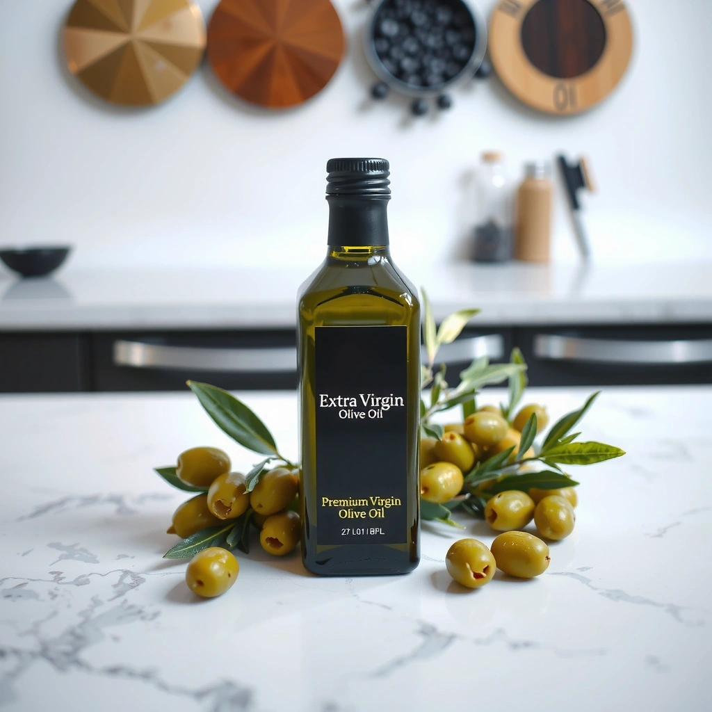 Bouteille d'huile d'olive vierge extra